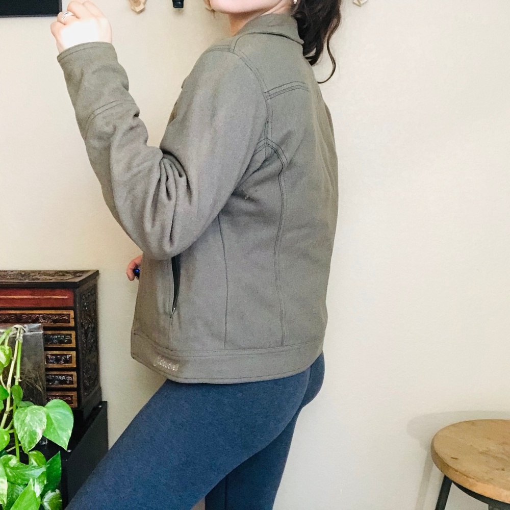 Cloudveil Green Wool Blouson Jacket - image 4